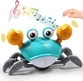 Lopende Krab - Life Nur - Walking Crab - Bewegend Speelgoed - Baby - Peuter - Toy - Motoriek Speelgoed - Fijne Motoriek - Hondenspeelgoed - Hondenspeeltjes - Montessori Speelgoed - Blauw