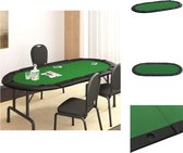 vidaXL Pokertafelblad Casino Groen - 208 x 106 x 3 cm - Inklapbaar - Pokertafel