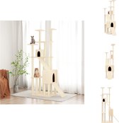 vidaXL Kattenmeubel - Alles-in-één - 47.5 x 94 x 190 cm - Bewerkt hout - pluche en sisal - Krabpaal