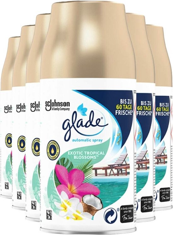 6x Glade Automatische Spray Navulling Exoctic Tropical blossom 269 ml