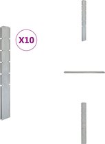 vidaXL Tuinhekpaal - vidaXL - Tuinhekaccessoires - 19x4x160 cm - Gegalvaniseerd staal - Hondenhek