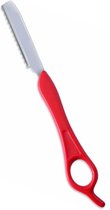 Belux Surgical Instruments / Professionele Feather Mes - Uitdunmes - Kappersmes - Rood - 18 cm