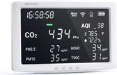 Compteur de qualité de l'air - CO2 - PARTICULES PARTICULAIRES Pm2,5 Pm10 - TVOC - HCHO - Inkbird Air Quality Monitor - 8 en 1 - Indice Aqi - Wifi - température, humidité