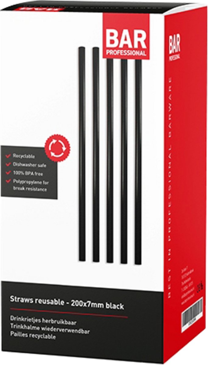 Bar Professional Drinking straws Tools 20 cm 200 stuks