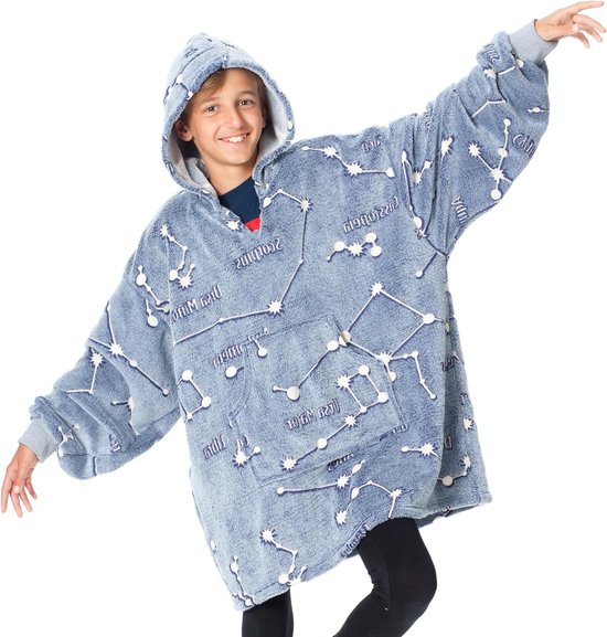 Luxe hoodiedeken - hoodie knuffeltrui hoodiedeken deken met mouwen