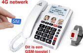 GEEMARC CL9000 4G MOBILE Vaste telefoon met SIM - 4G - Bureau GSM met SOS-alarmzender - SOS-telefoon