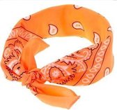 Velox Bandana Paisley orange - 100% coton - mouchoir fermier - orange - Cotton - mouchoir - bandeau - écharpe - accessoire - carnaval