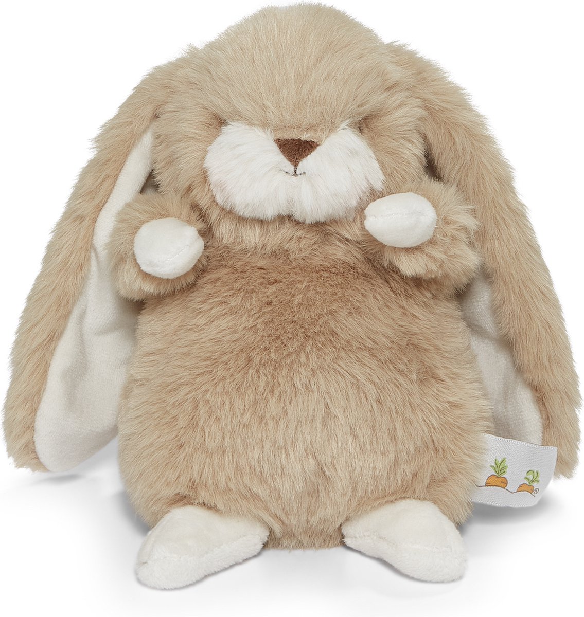 Bunnies By The Bay Nibble Konijn - Knuffeldier - Knuffel voor kinderen - Geborduurde details - Amandel - 20 cm