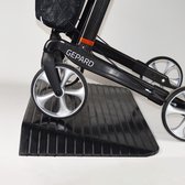 Seuil d'assistance en caoutchouc oblique - Hauteur 100 mm - Rampe pour fauteuil roulant, déambulateur et scooter de mobilité - Rampe en caoutchouc