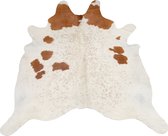 Koeienhuid vloerkleed Roodbruin; Wit | dikke kwaliteit koeienkleed | Ecologisch gelooide koeienvellen | Uniek gefotografeerde koeienhuiden