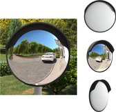 vidaXL Miroir de circulation - Extérieur - Bolle - 60 cm - Zwart - Miroir de voiture