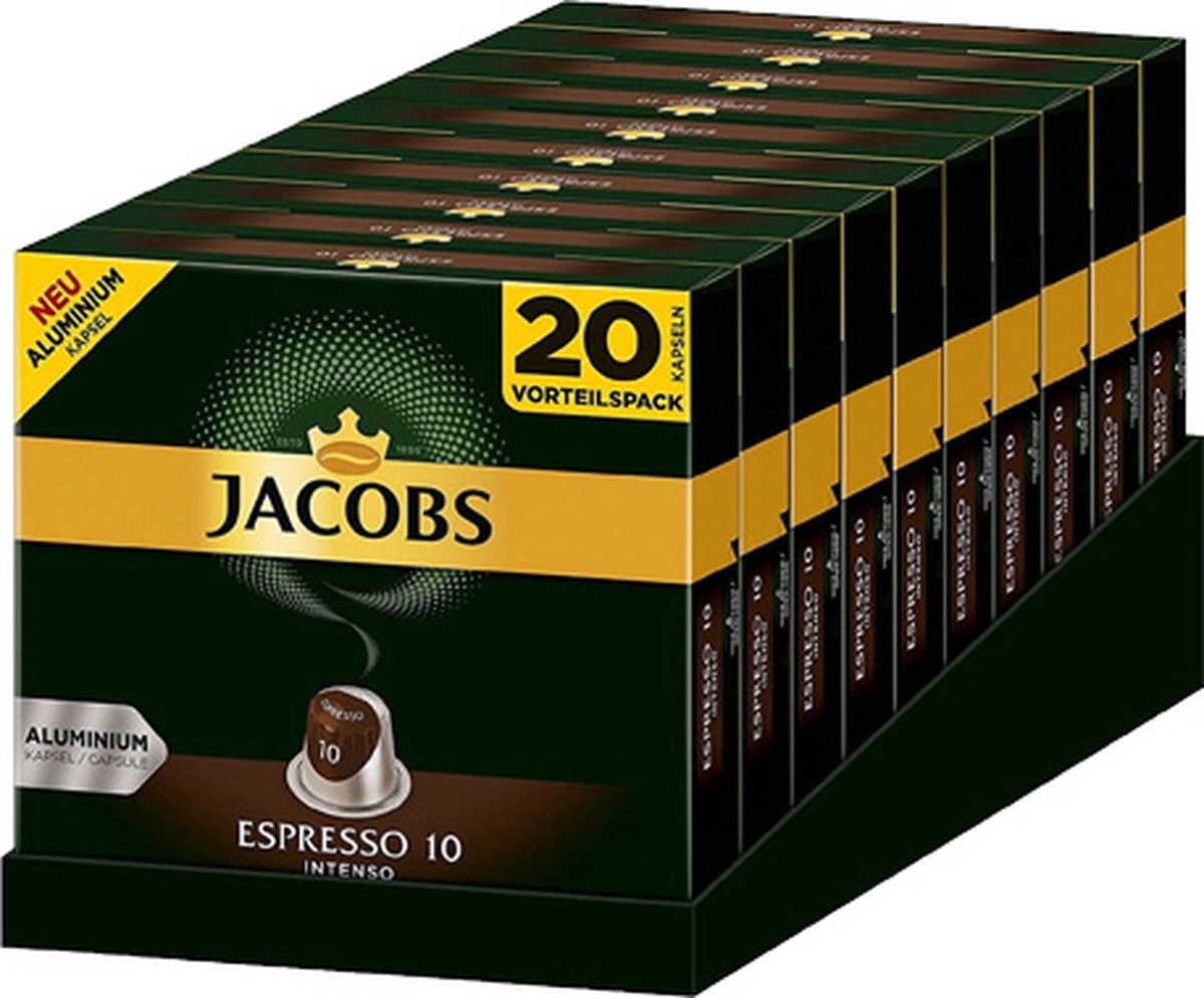 Jacobs - Espresso Intenso - 10x 20 Capsules