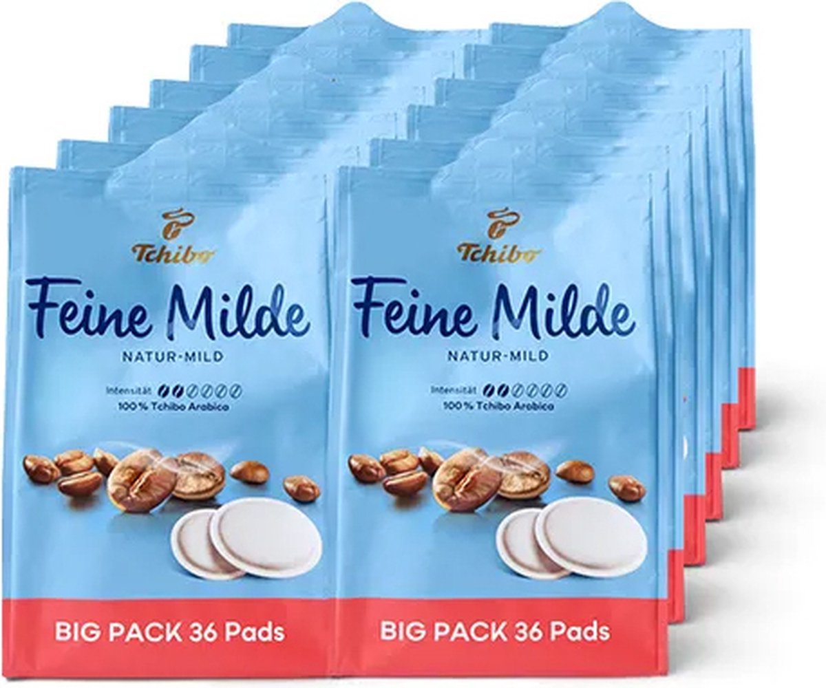 Goedkoopste Tchibo Feine Milde Koffiepads - 12 x 36 stuks
