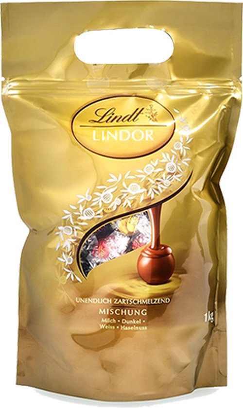 Boules de chocolat Lindt Lindor - mélange 1kg / 80 pièces - dans