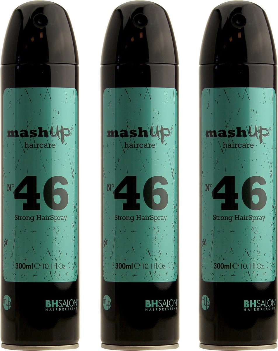 mashUp haircare N° 46 Strong Hairspray 300ml - 3 stuks