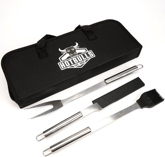 KESSER Barbecuebestekset 37-Delig RVS - Complete Grillset Met Tas, Thermometer En Grillmat