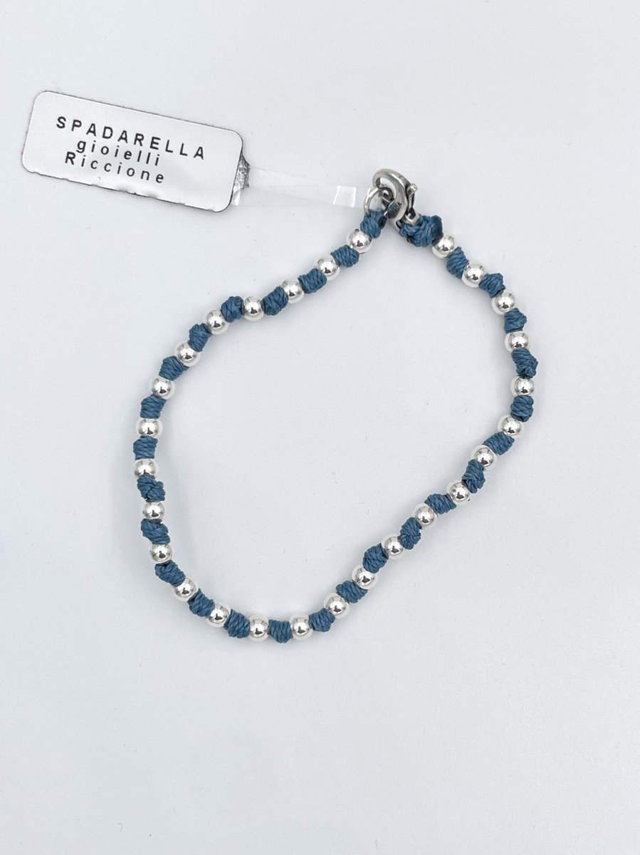 Spadarella Gioielli - SPBR02 - Armband - 925 Zilver - 4mm - Astro blue 2234 - 19 Cm