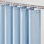 Douchegordijn Wasbaar - Douchegordijn Textiel - Blauw En Grijs - 180x240 CM