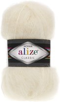 Alize Mohair Classic 01 Pakket 5 Bollen van 100 Gram