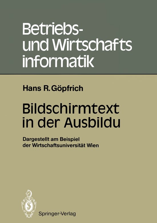 Bildschirmtext in der Ausbildung - cover