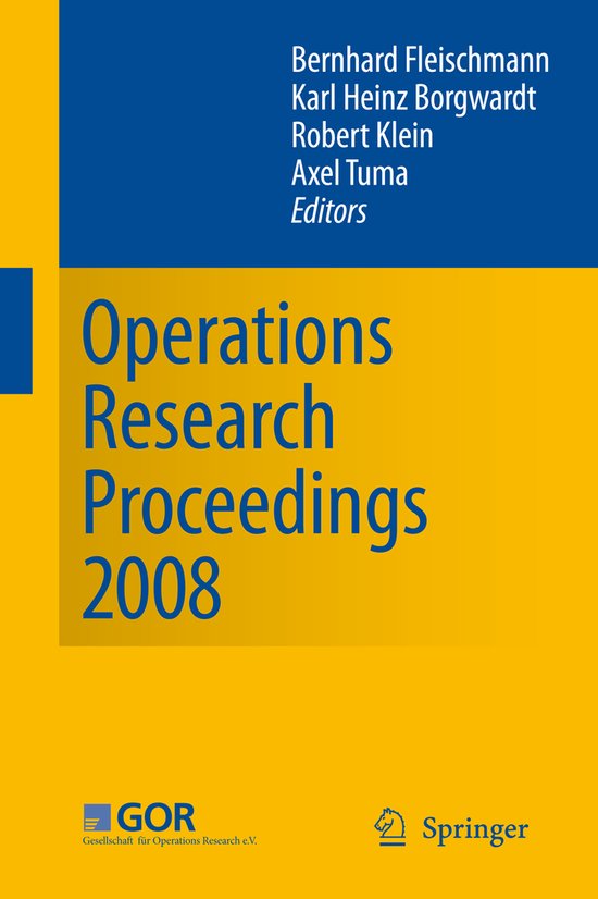 Operations Research Proceedings 2008 - cover