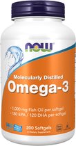 NOW Foods - Voedingssupplementen Omega-3 (200 softgels)