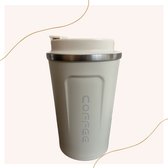 Tasse à café en acier inoxydable Premium à Go - Tasse thermos - Tasse à thé - 380 ml - BEIGE