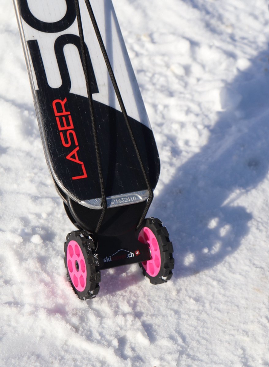 Skimover - Ski mover - Ski wieltjes - Ski accessoires - Roze - Skimover.ch