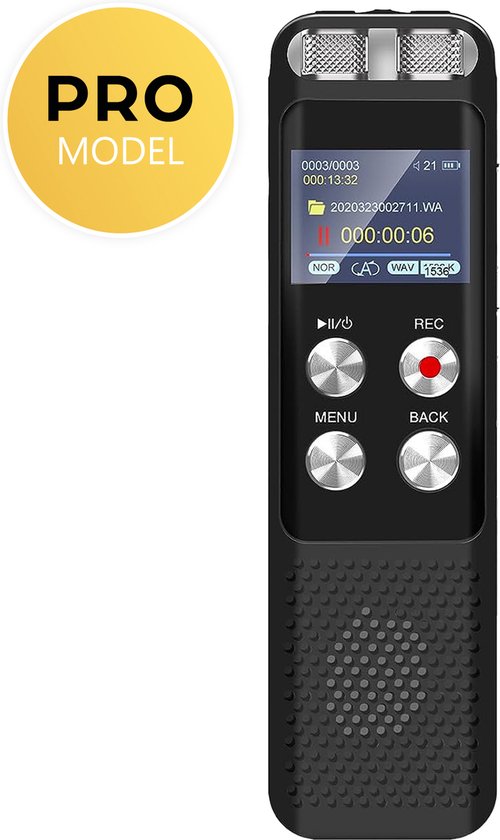 BP® Afluisterapparatuur - Voice Recorder - Dictafoon - Audio Recorder - Spy Recorder - Afluisterapparaat - Afluisteren & Opnemen - Ruisonderdrukking