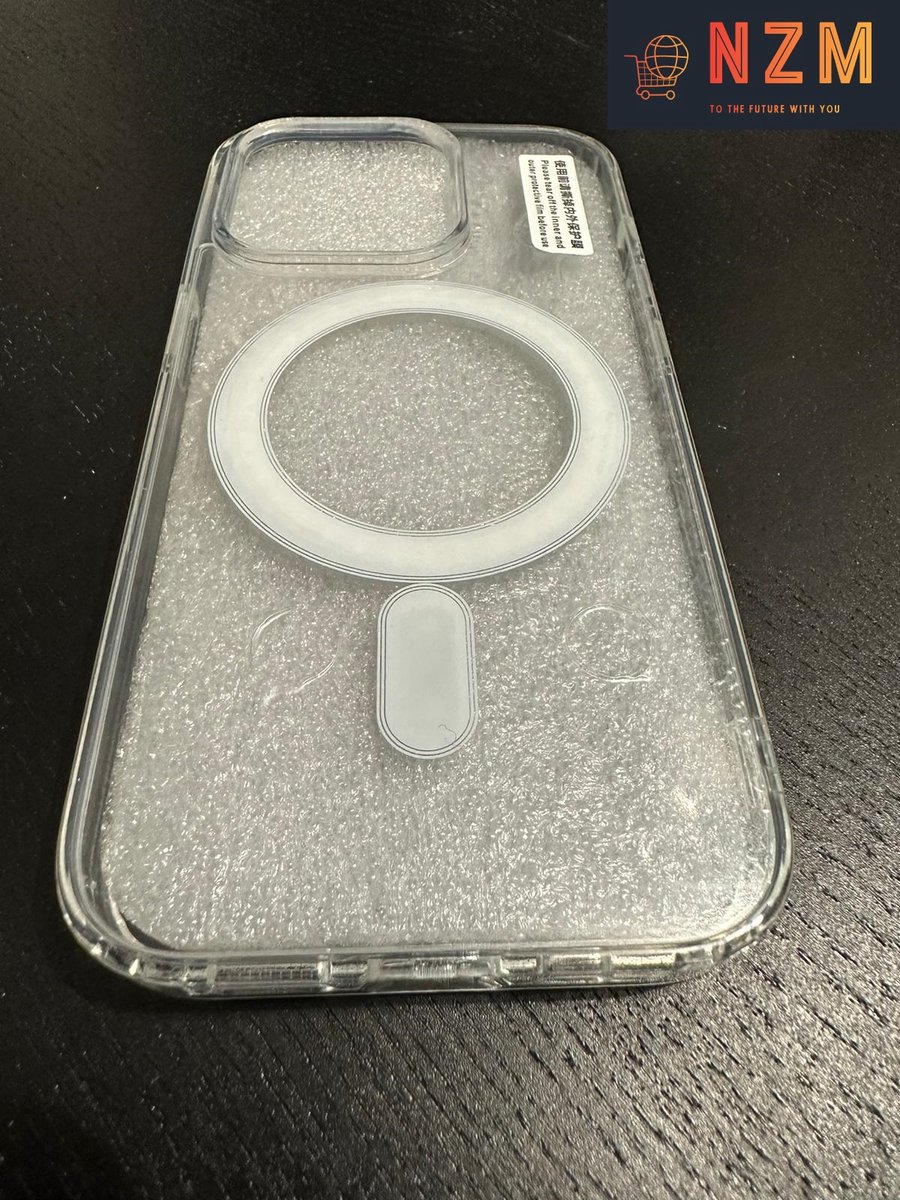 Nzm16 Voor iPhone 14 Pro Max Case Hoesje Luxe Plating Transparant Magnetische Voor Draadloze Opladen Cover