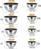 stainless steel salad bowls with airtight lid,8 pics