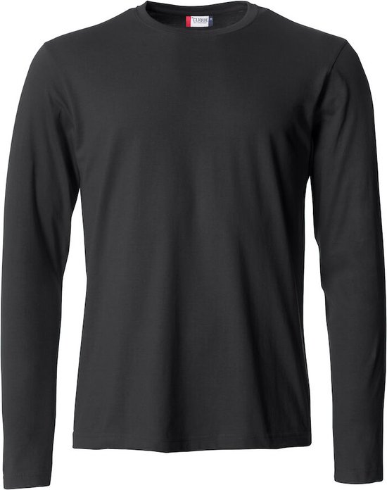 Clique lichtgewicht T-shirt met lange mouwen Zwart maat 4XL