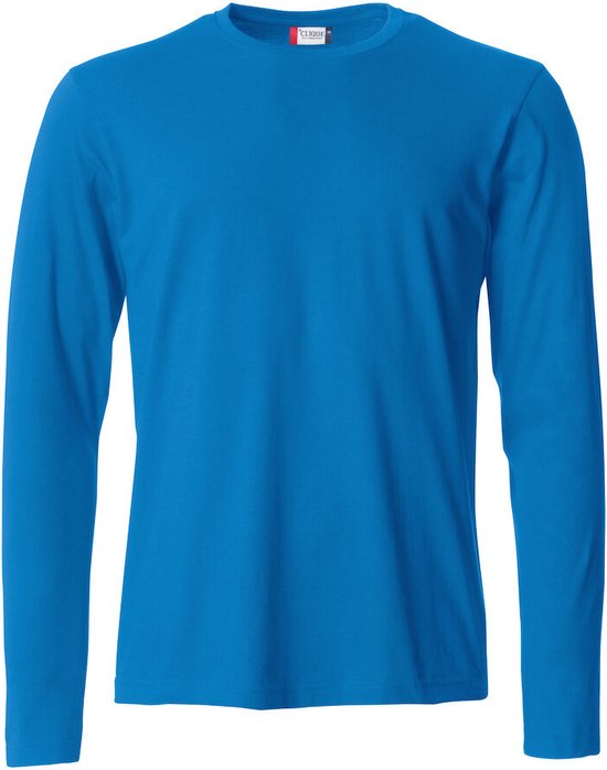 Clique lichtgewicht T-shirt met lange mouwen Kobalt maat XL