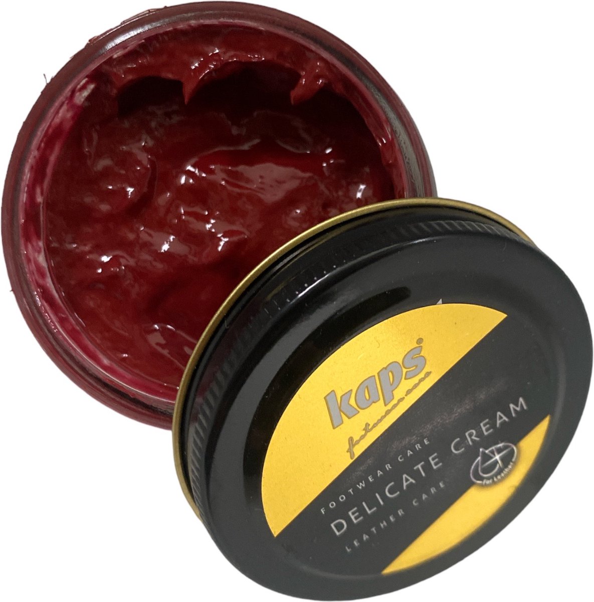 Kaps Schoencreme - schoensmeer - verzorgt het leer en geeft glans - (156) Kersenrood - 50ml