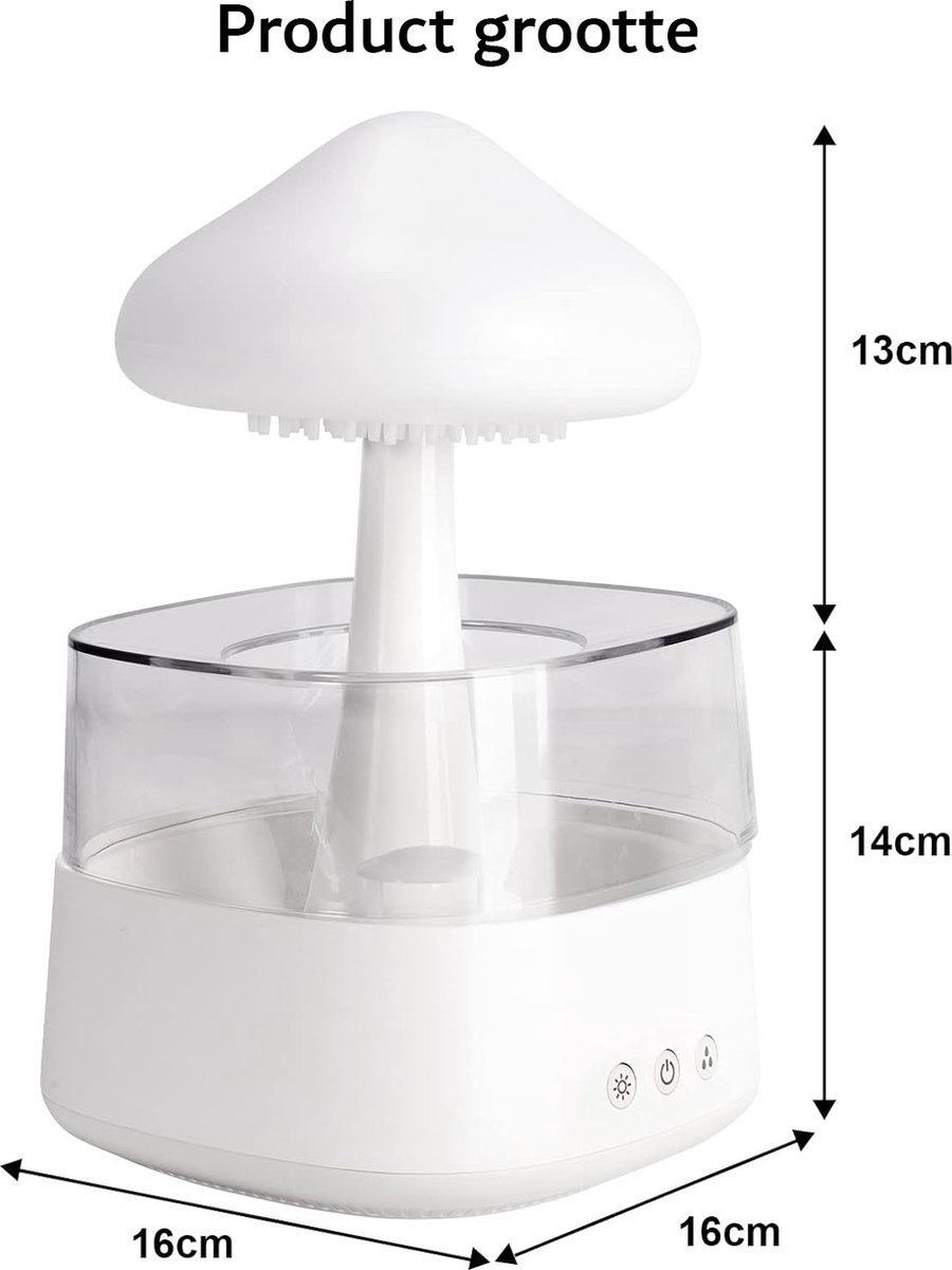 Luchtbevochtiger - Air Purifier - Diffuser - Aroma Diffuser - Humidifier - 450 ml - LED - 7 Kleuren - 2-in-1 - Wit