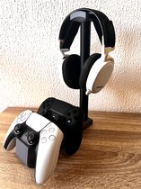 Universele dubbele controller en headset bureaustandaard - Gaming stand - Grijs/Zwart