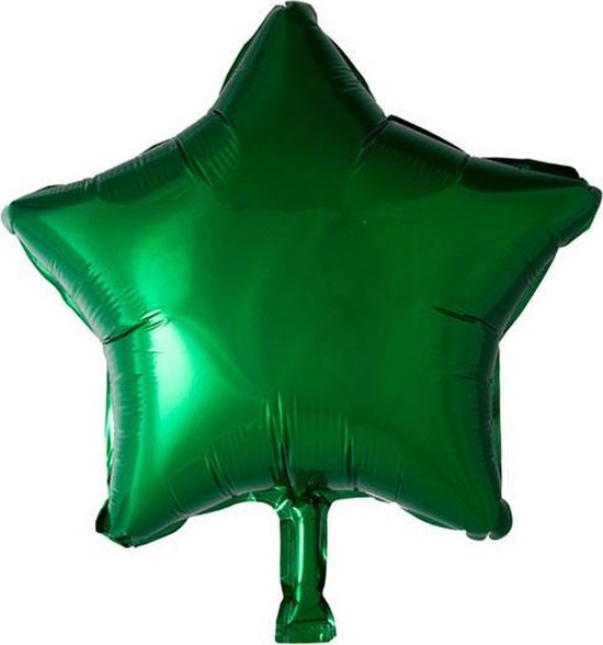 Folieballon Ster Groen, 43 cm
