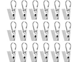 60 x gordijnclips, metalen klemmen met haken voor gordijnen, lichtketting, foto (herbruikbaar)
