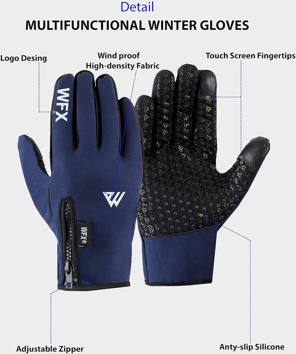 Winter Ski Wanten Heren Dames - Winddicht, Warm, Touchscreen Compatibel - Voor Skiën, Fietsen, Snowboarden