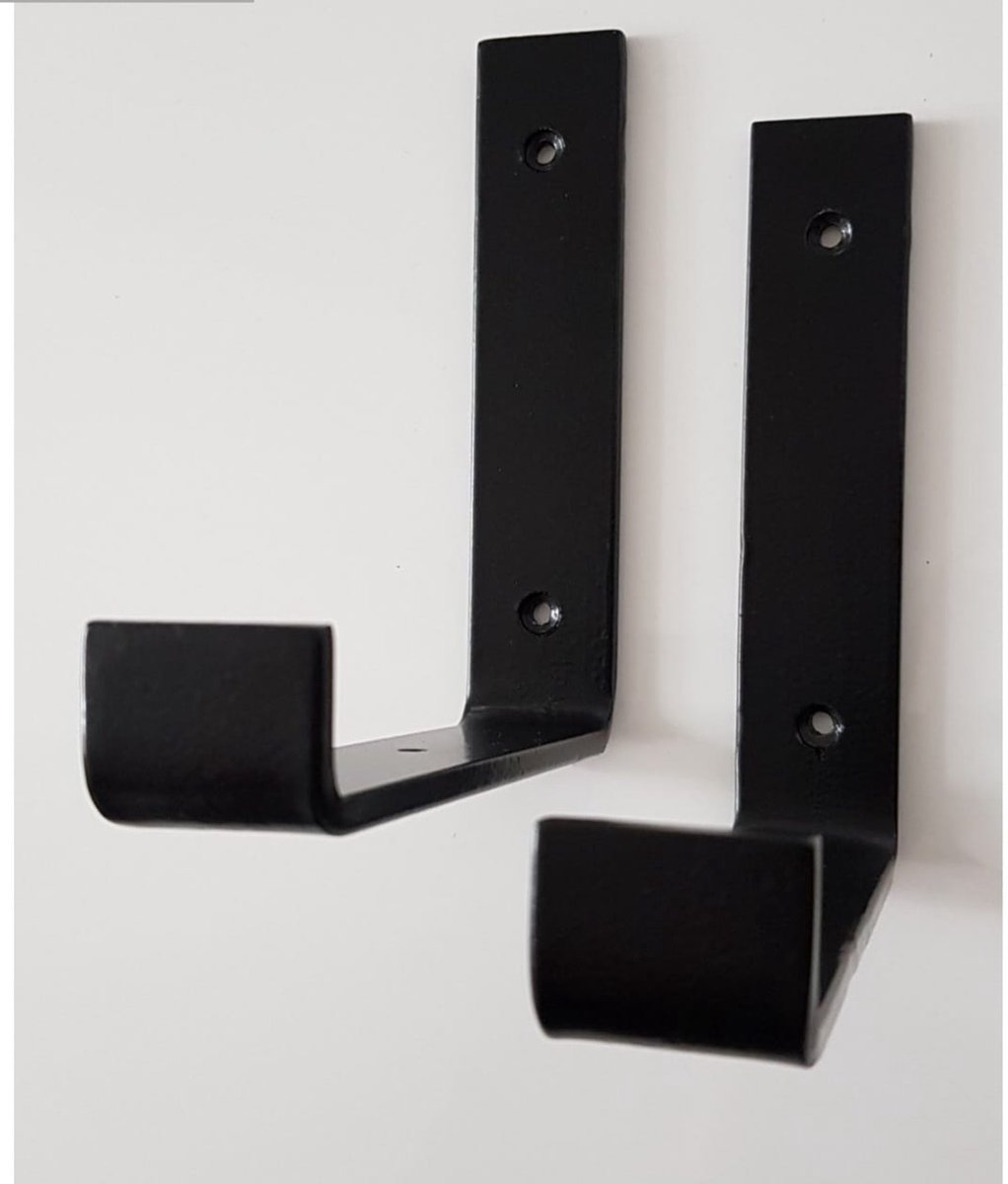 Zwarte plankdragers - 4 stuks - Staal - 15cm
