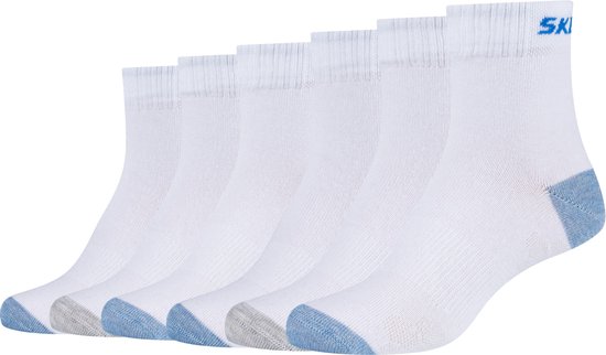 Skechers 3PPK Boys Mech Ventilation Socks SK41064-1000, voor een jongen, Wit, Sokken, maat: 27-30