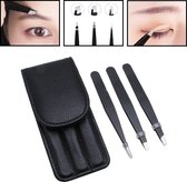 Wenkbrauw Epileer Set - Tweezers - Eyebrow - Zwart