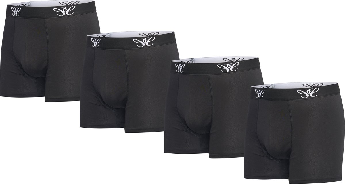 Cappuccino Italia - Heren Onderbroeken 4-Pack Boxers - Zwart - Maat XXL