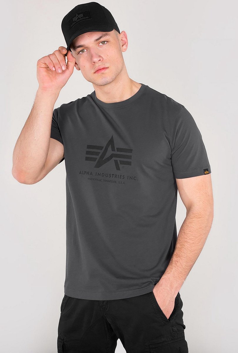 Alpha Industries Basic T-Shirt Greyblack/Black-XXL