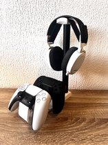 Universele dubbele controller en headset bureaustandaard - Gaming stand - Wit/Zwart