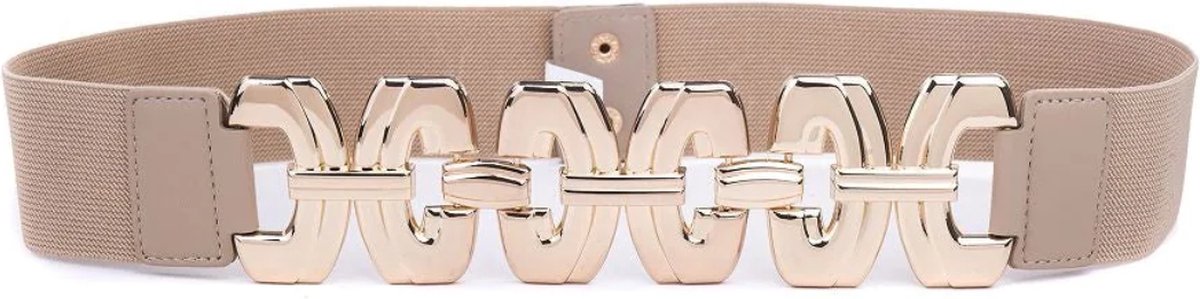 Riem Buchstaben - Bohemian Damesriem - Damesriem - Geweven - Beige - Riem Dames - Riem breedte 83 cm