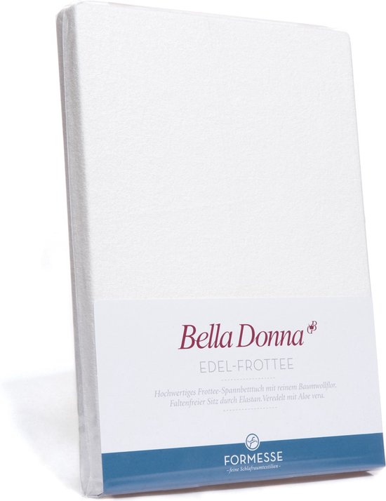 Bella Donna drap housse noble froissée blanc 140cm