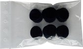 TRU COMPONENTS 685-330-Bag Klittenband punten Om vast te plakken Haak- en lusdeel (Ø) 20 mm Zwart 8 paar