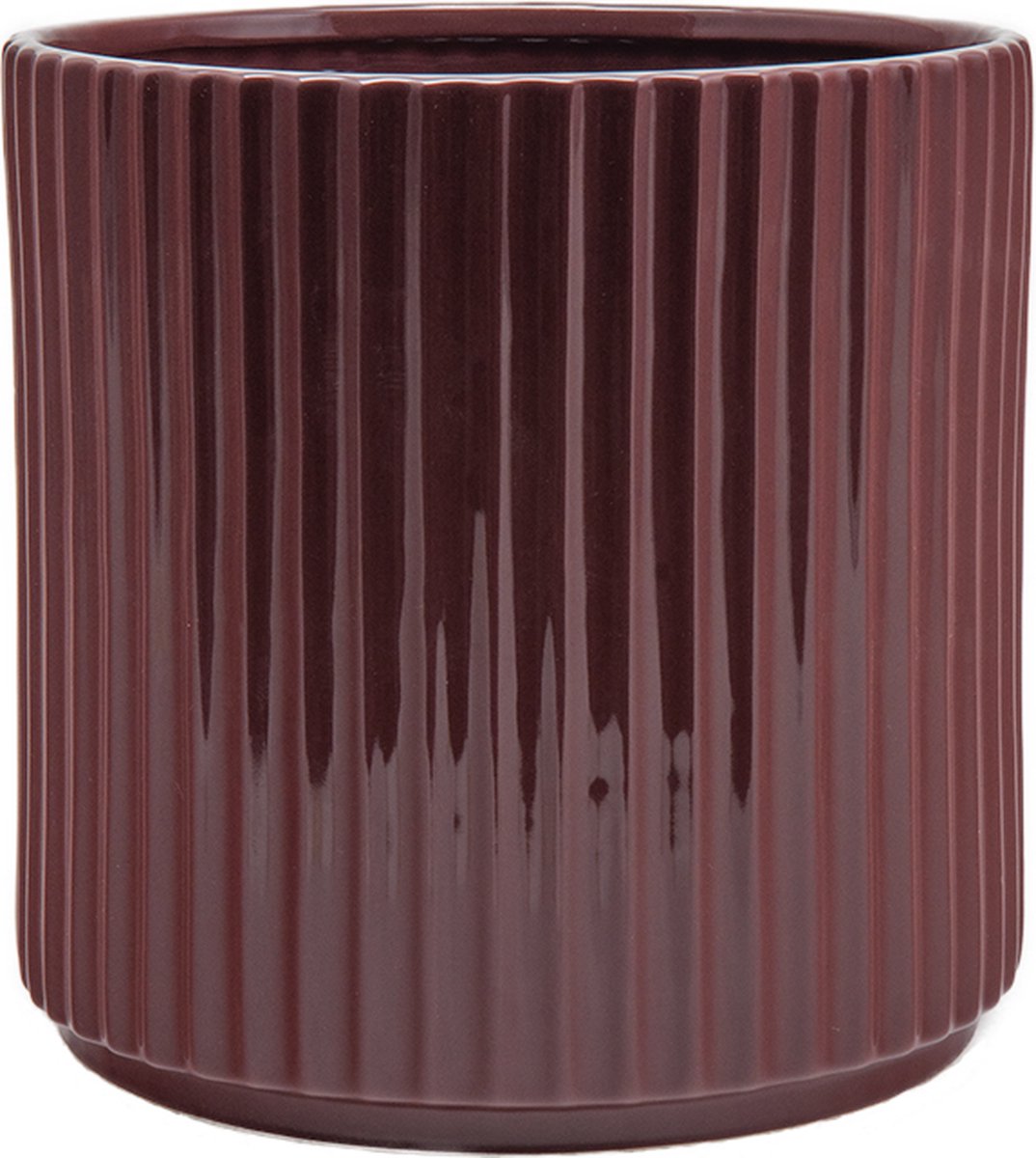 XLBoom Ikon Bloempot Wijnrood - Keramisch, vaatwasbestendig design pot - Verkrijgbaar in Maroon | Green | Black - Duurzaam keramiek voor stijlvol wonen