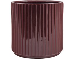 XLBoom Ikon Bloempot - Vaatwasbestendig - Porselein - Wijnrood - 30x30x30cm